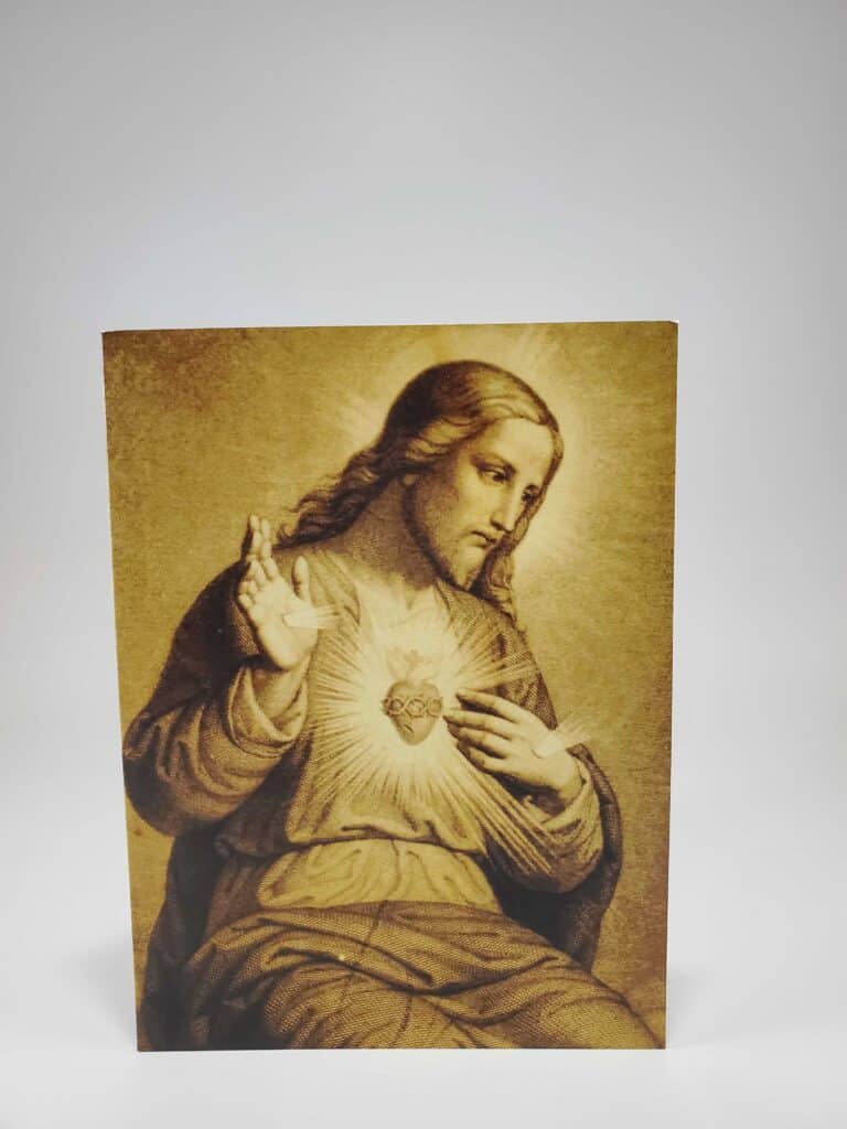 Sacred Heart “Memorial” Individual Mass Card with Envelope